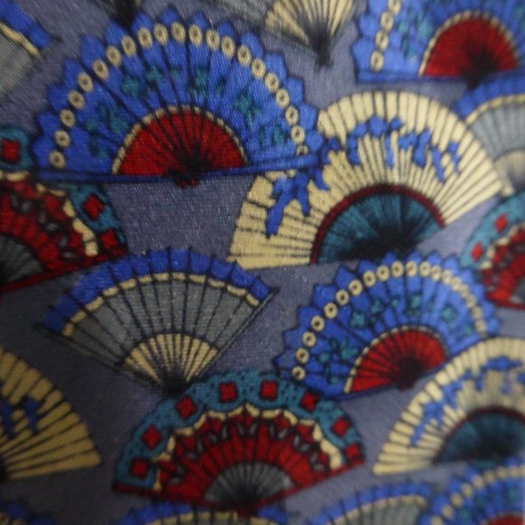 Sidae Fashion, fan print, necktie, 100% silk, Made In Korea - Picture 3 of 7